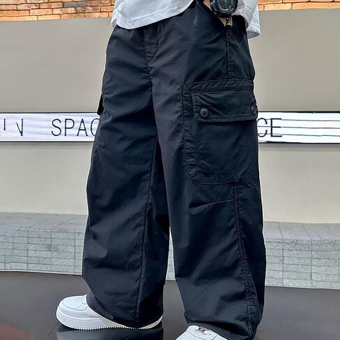 Boys Cargo Joggers Pants Trendy Comfy Trousers Casual Baggy Sweatpants Athletic Stretchy Sweatpants with Pockets in Saudi Arabia