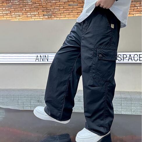 Boys Cargo Joggers Pants Trendy Comfy Trousers Casual Baggy Sweatpants Athletic Stretchy Sweatpants with Pockets in Saudi Arabia