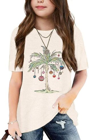 فتيات الأطفال عيد ميلاد سعيد قميص مضحك عيد الميلاد الرسومية القصيرة الأكمام تي شيرت عطلة العائلة العائلة الطرف مطابقة قمم المطابقة in Kuwait