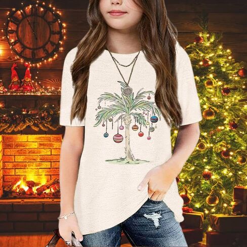 فتيات الأطفال عيد ميلاد سعيد قميص مضحك عيد الميلاد الرسومية القصيرة الأكمام تي شيرت عطلة العائلة العائلة الطرف مطابقة قمم المطابقة in Kuwait