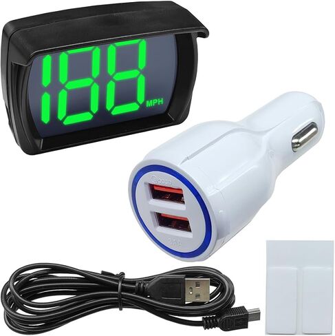 Car HUD GPS Digital Speedometer, MPH Speed Meter with LED Large Font Head Up Display, Universal USB Cable Plug & Play Speed Gauge for Car, Truck, SUV, Motorcycle (MPH) in Saudi Arabia