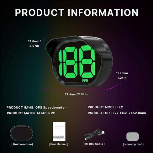GPS Digital Speedometer for Car MPH, USB Connect Plug and Play for Car Truck Motor SUV All Vehicles, Automatic Brightness Adjustment,Large Font Display in Saudi Arabia