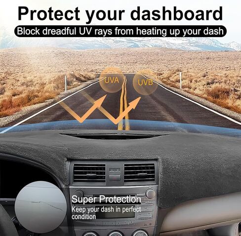 غطاء لوحة معلومات Livtee ، Dash Mat متوافق مع Toyota Camry 2007 2008 2008 2010 2011 ، يحمي لوحة القيادة من أضرار الشمس ، وملحقات السيارات (رمادي داكن) in Saudi Arabia