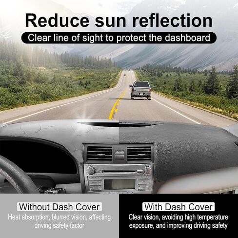 غطاء لوحة معلومات Livtee ، Dash Mat متوافق مع Toyota Camry 2007 2008 2008 2010 2011 ، يحمي لوحة القيادة من أضرار الشمس ، وملحقات السيارات (رمادي داكن) in Saudi Arabia