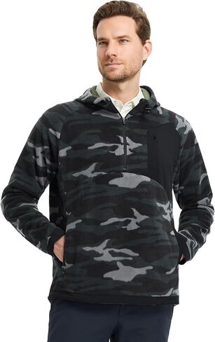 هوديز روان للرجال جولف ربع الرمز البريدي مقنعين ألوبر رياضي دافئ الصوف القطبي الأكمام الطويلة نصف سوينة سوينة للرجال للرجال in Kuwait