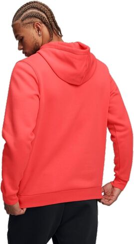 Under armour Essential Fleece Hoodie - Men's (1373880-847, Fire/Fire) in Saudi Arabia