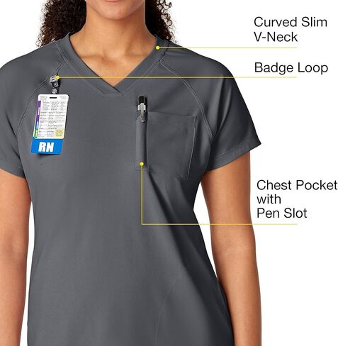 WonderWink Women's Yoga V-Neck Scrub Top in Kuwait