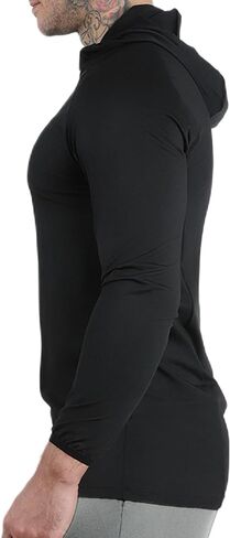 Mens Quarter Zip Running Hoodie Sweatshirts,Lightweight Workout Pullover Jacket with Pockets in Saudi Arabia