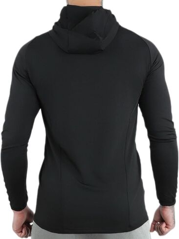 Mens Quarter Zip Running Hoodie Sweatshirts,Lightweight Workout Pullover Jacket with Pockets in Saudi Arabia