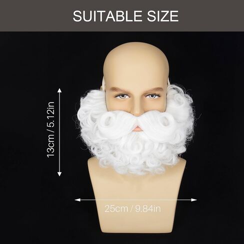 Yan Dream Short Curly Wizard Beard Men Full Fake Fame and Matach Cosplay Costume Hair Hair in Kuwait