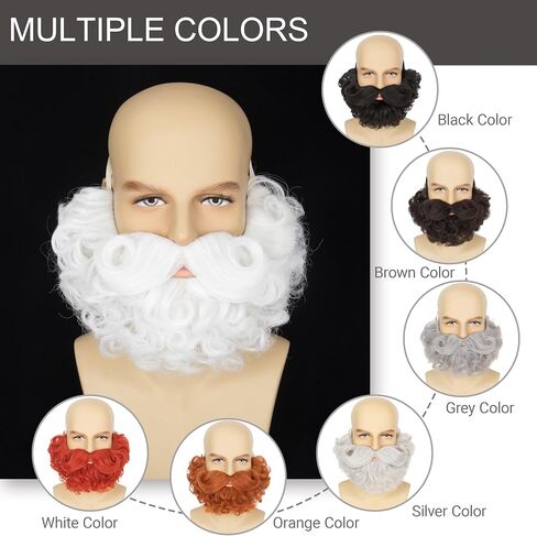 Yan Dream Short Curly Wizard Beard Men Full Fake Fame and Matach Cosplay Costume Hair Hair in Kuwait