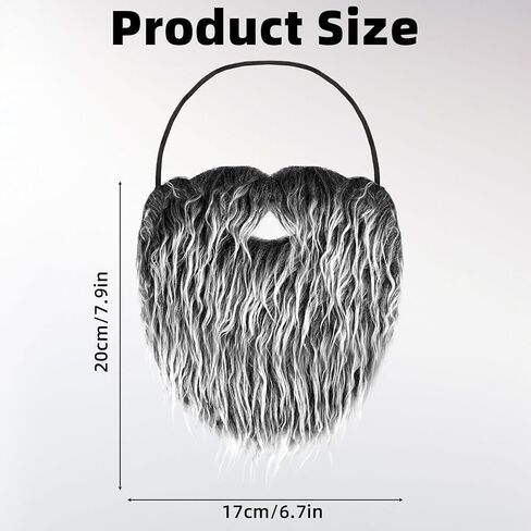 شارب اللحية المزيفة مع إكسسوارات أزياء الشعر المزيفة للفرقة المزيفة للبالغين للبالغين لوازم الحفلات الهالوين in Kuwait