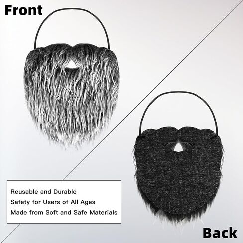 شارب اللحية المزيفة مع إكسسوارات أزياء الشعر المزيفة للفرقة المزيفة للبالغين للبالغين لوازم الحفلات الهالوين in Kuwait