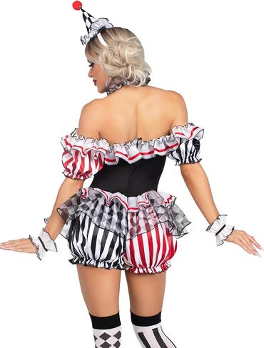 Leg Avenue Womens Darling Harlequin Sexy Clown Costume With Clown Hat Headband in Saudi Arabia