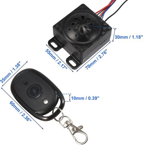 uxcell DC 48-72V Universal Motorcycle Keyless Anti-theft Security Alarm System Set with Remote Control Engine Start in Saudi Arabia