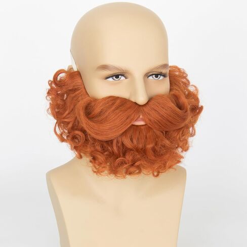 Yan Dream Short Curly Wizard Beard Men Full Fake Fame and Matach Cosplay Costume Hair Hair in Kuwait