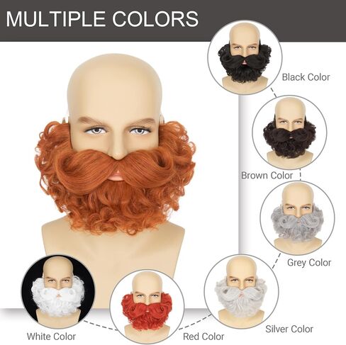 Yan Dream Short Curly Wizard Beard Men Full Fake Fame and Matach Cosplay Costume Hair Hair in Kuwait