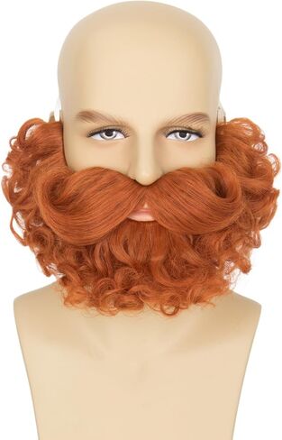 Yan Dream Short Curly Wizard Beard Men Full Fake Fame and Matach Cosplay Costume Hair Hair in Kuwait