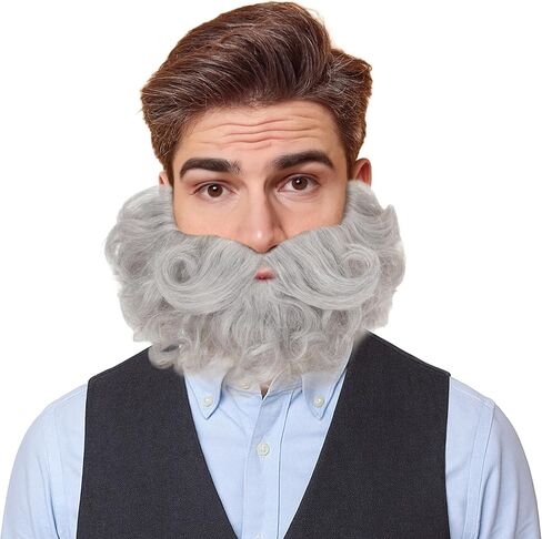 Yan Dream Short Curly Wizard Beard Men Full Fake Fame and Matach Cosplay Costume Hair Hair in Kuwait