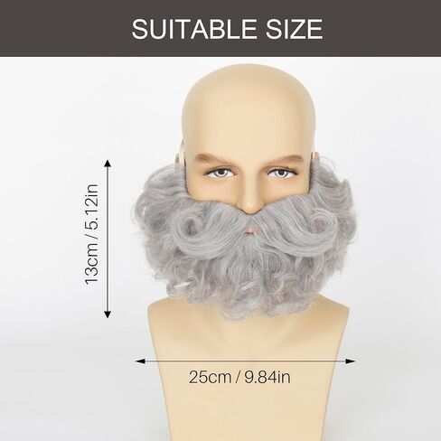 Yan Dream Short Curly Wizard Beard Men Full Fake Fame and Matach Cosplay Costume Hair Hair in Kuwait