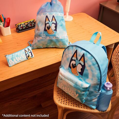 حقائب ظهر Bluey مجموعة 4 أجهزة كمبيوتر مع قلم رصاص زجاجة ماء حقيبة غداء حديثة أو رياضة صالة ألعاب رياضية هدايا للأطفال in Saudi Arabia