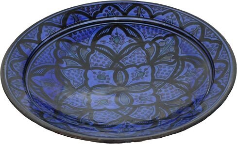 FYSSHUO Ceramic Plates Moroccan Handmade Serving, Wall Hanging, Exquisite Colors Decorative 14 Inch Dinner Plates in Saudi Arabia