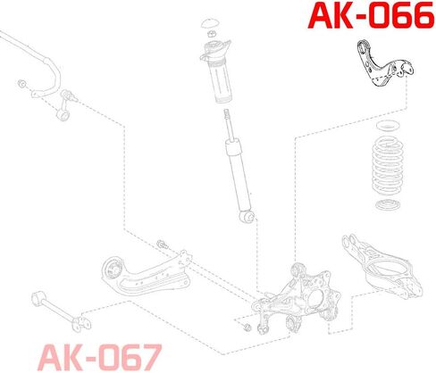 Godspeed AK-066-H قابلة للتعديل الأسلحة الخلفية الخلفية القابلة للتعديل ، مجموعة من 2 ، متوافقة مع لكزس ES350 / ES300H (XZ10) 2019-24 in Kuwait
