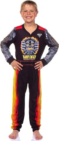 INTIMO Monster Jam Max-D Boys' Union Suit Kids Fleece Maximum Destruction Monster Truck One Piece Pajamas in Saudi Arabia