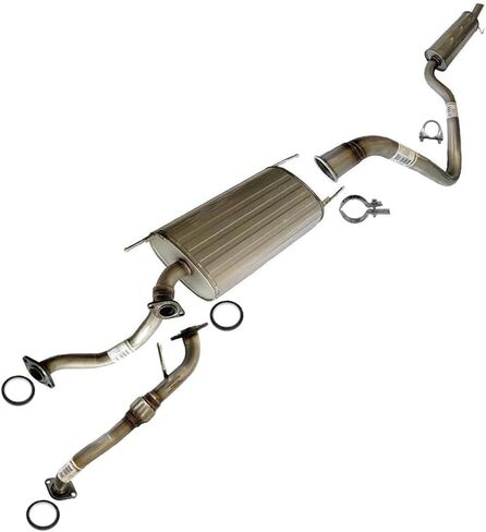 Northeastern Exhaust | Stainless Steel Intermediate Pipe, Muffler, Resonator Pipe Exhaust System Kit Compatible for Toyota Land Cruiser LX470 1998-2005 4.7L | Includes Gasket & Clamp in Saudi Arabia