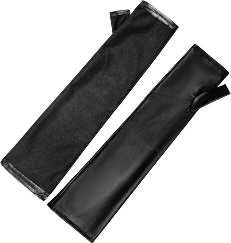 obmwang Long Shiny Metallic Fingerless Gloves Halloween Party Costume Gloves for Women and Girls in Saudi Arabia