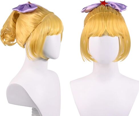 Yelan Cosplay Wig Blue Anime Wig Genshin Impact Anime Wig Short Wig with Wig Cap for Cosplay Halloween in Kuwait