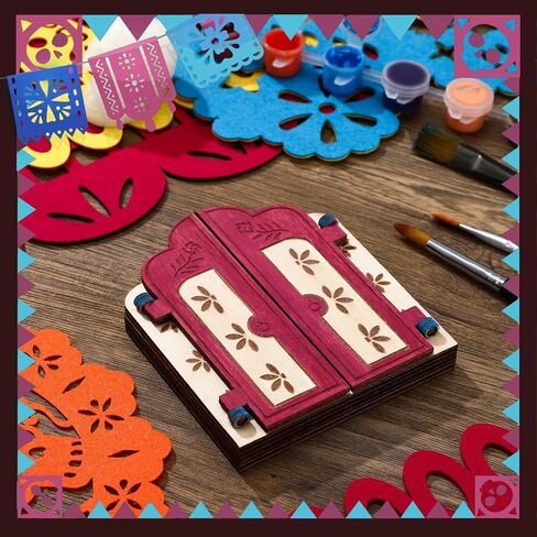 Yalikop 3 PCS Dia de de los Muertos Decorations Wooden Ofrenda Albled Shadow Box frame for Crafts Saints and Photos و 12 Color in Saudi Arabia