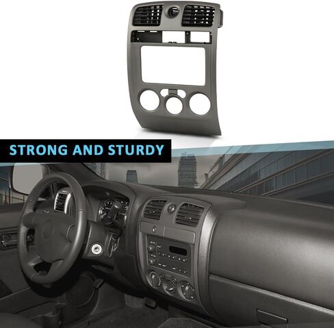 ANDPLAY Radio Dash Bezel Trim Panel Compatible with Chevy Colorado GMC Canyon 2004 2005 2006 2007 2008 2009 2010 2011 2012 Gray in Saudi Arabia