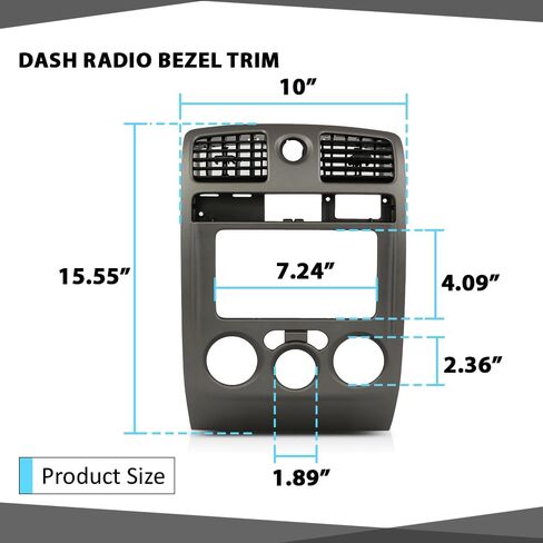 ANDPLAY Radio Dash Bezel Trim Panel Compatible with Chevy Colorado GMC Canyon 2004 2005 2006 2007 2008 2009 2010 2011 2012 Gray in Saudi Arabia