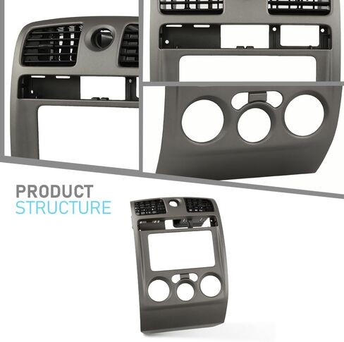 ANDPLAY Radio Dash Bezel Trim Panel Compatible with Chevy Colorado GMC Canyon 2004 2005 2006 2007 2008 2009 2010 2011 2012 Gray in Saudi Arabia