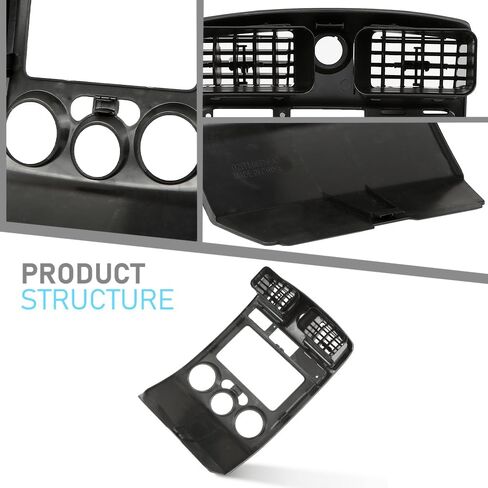 ANDPLAY Radio Dash Bezel Trim Panel Compatible with Chevy Colorado GMC Canyon 2004 2005 2006 2007 2008 2009 2010 2011 2012 Gray in Saudi Arabia