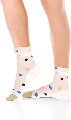 Benefeet Sox Womens Sheer Mesh Crew Socks Girls Cute Lace Nylon Transparent Ultrathin Novelty See Through Ankle Socks in Kuwait