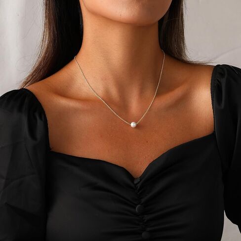Classic Pearl Necklace Adjustable Gold Pearl Necklace for Women Dainty Collar De Perlas Para Mujer Jewelry Gifts for Her in Saudi Arabia