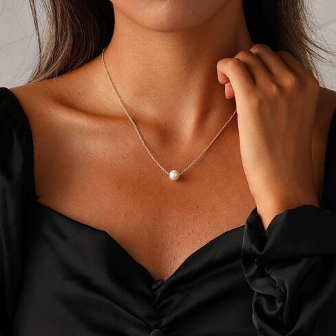 Classic Pearl Necklace Adjustable Gold Pearl Necklace for Women Dainty Collar De Perlas Para Mujer Jewelry Gifts for Her in Saudi Arabia