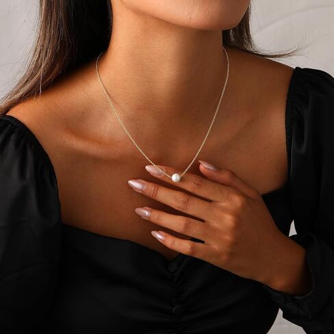 Classic Pearl Necklace Adjustable Gold Pearl Necklace for Women Dainty Collar De Perlas Para Mujer Jewelry Gifts for Her in Saudi Arabia