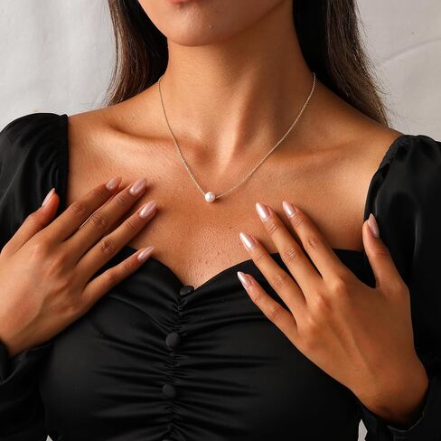 Classic Pearl Necklace Adjustable Gold Pearl Necklace for Women Dainty Collar De Perlas Para Mujer Jewelry Gifts for Her in Saudi Arabia