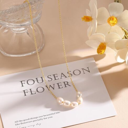 Classic Pearl Necklace Adjustable Gold Pearl Necklace for Women Dainty Collar De Perlas Para Mujer Jewelry Gifts for Her in Saudi Arabia
