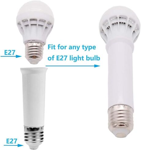 E26 Socket Extender, E26 to E26 Standard Medium Base, 3.7 inch Extension Socket Adapter, Light Bulb Socket Extension, Lamp Holder Adapter（3 Pack） in Saudi Arabia