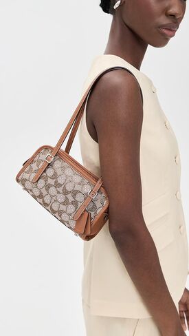 Coach Swing Zip 20 in Crystal Signature Jacquard, LH/Burnished Amber in Saudi Arabia