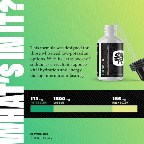 Keto Chow Fasting Drops | Sodium and Ionic Magnesium Fasting Supplement | Intermittent Fasting Mineral Supplements | Electrolyte Replenisher | On The Go Container | (250ml/8.3 fl oz. Refill) in Saudi Arabia