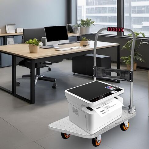 Folding Push Cart Dolly,150/230/500/400KG Rolling Flatbed Luggage Cart with 360°Swivel Wheels, Garage Warehouse Moving Platform Hand Push Truck(Size:73×48cm) in Saudi Arabia