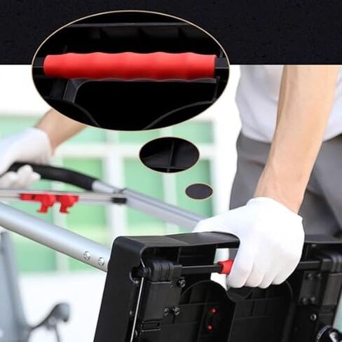 Adjustable Folding Trolley - 300 Lbs Capacity Portable Cart with Handle for Luggage, Shopping, Moving Heavy Items - Versatile Utility Flatbed Hand Truck in Saudi Arabia