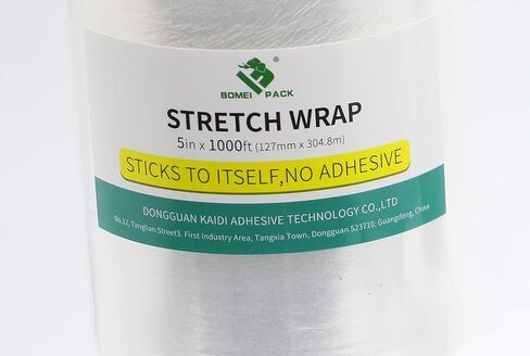 BOMEI PACK 3 Pack Industrial Mini Clear Stretch Wrap with Handle 5" 1000ft 80 Gauge for Pallet Wrap, Durable Self-Adhering Plastic Wrap for Packing, Moving, Heavy Duty in Saudi Arabia