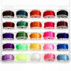 10 Rolls 0.8mm 1000 Yard Flat Stretchy Bracelet Strings with Organizing Cases Crystal Elastic Strings Bead Thread Cord for Jewelry Making Beading and Necklaces, Multicolor in Saudi Arabia