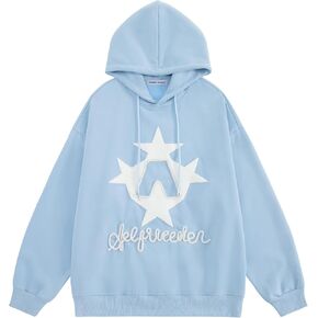 Aelfric Eden Y2K Hoodie Women Graphic Hightize Hoodies Star Exmbroided Hoodied Sweatshirt displover عرضية عتيقة عتيقة in Saudi Arabia